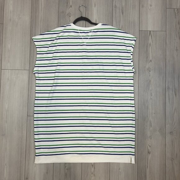 NWT TOMMY HILFIGER 3X Green Short Sleeve Above The Knee Shift Dress Sweatshirt - Picture 9 of 11